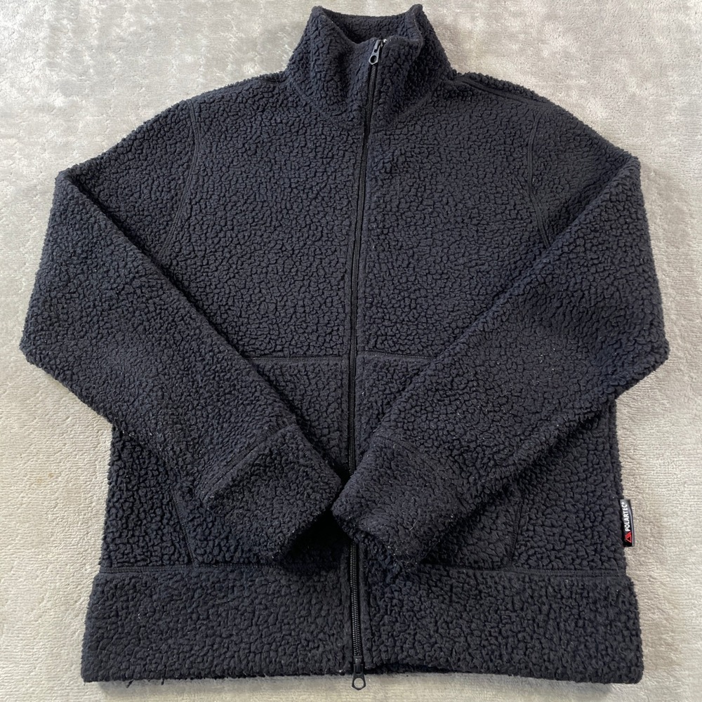 Todd Snyder Champion Jacket Sherpa Fleece Men Small Black Full Zip Preppy Casual